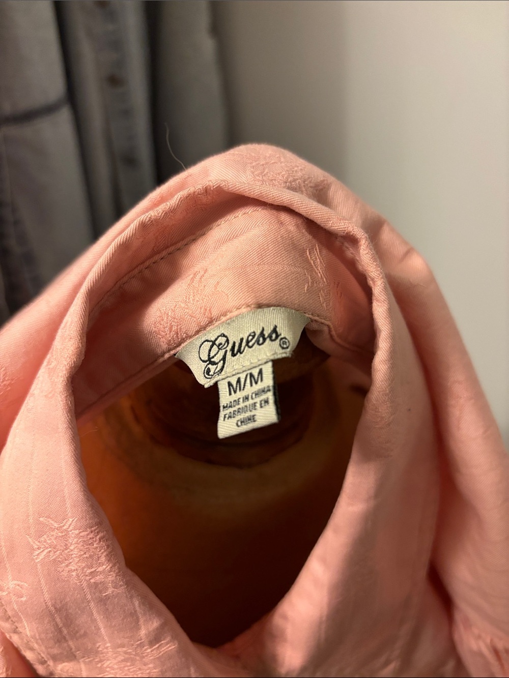 Guess Pink Puff Sleeve Button-Down Shirt - Picture 2 of 11